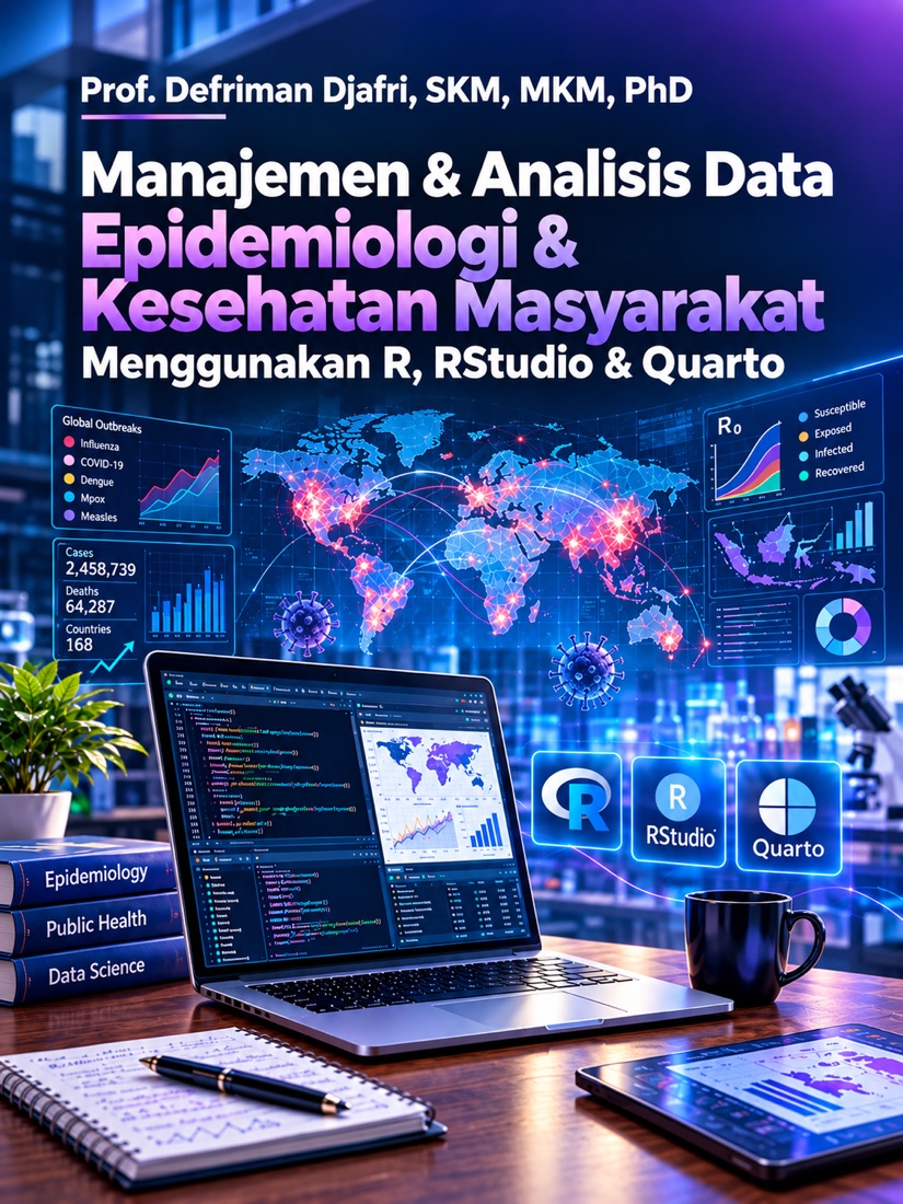 Sampul buku Manajemen & Analisis Data Epidemiologi & Kesehatan Masyarakat
